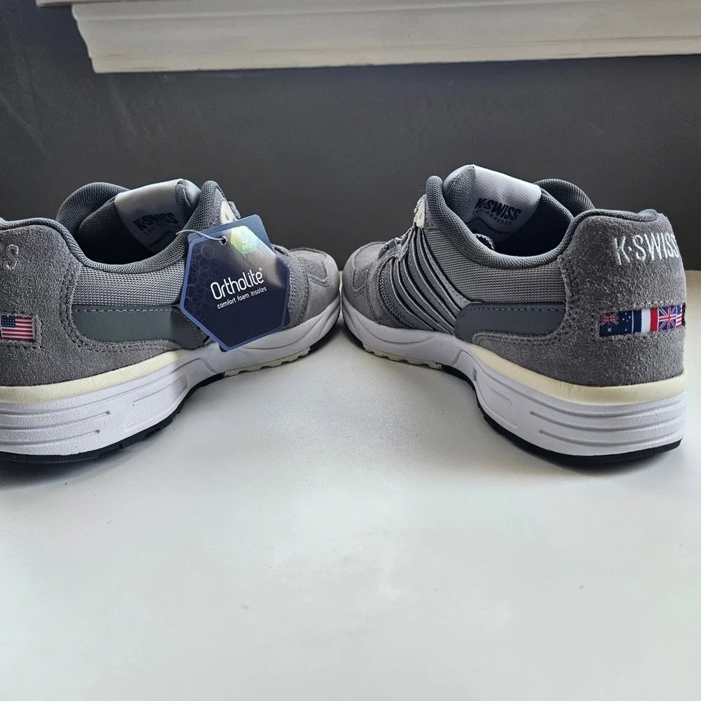 K-Swiss Si-18 Sneakers Mens 8 Gray Grey Tennis Shoes Blokecore Streetwear
